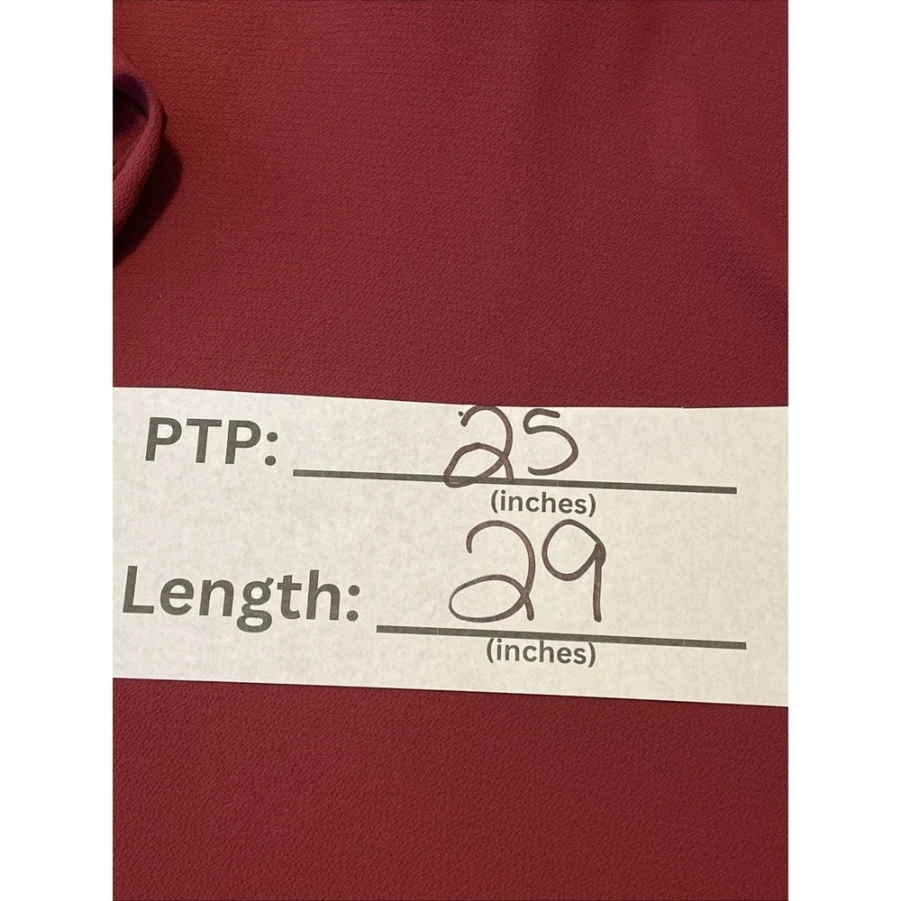 Maggie Sweet XL Rust Red Blouse Button Shoulder Long Sleeve Tunic Top
